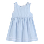 Light Blue Seersucker A - Line Dress - Lil Cactus