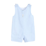 Light Blue Seersucker Easter Bunny Overalls - Lil Cactus