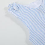 Light Blue Seersucker Easter Bunny Overalls - Lil Cactus