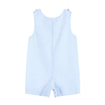 Light Blue Seersucker Easter Bunny Overalls - Lil Cactus