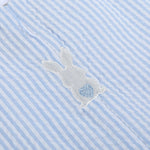 Light Blue Seersucker Easter Bunny Overalls - Lil Cactus