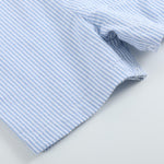 Light Blue Seersucker Lil Brother Smocked Jon Jons - Lil Cactus