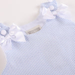 Light Blue Seersucker Ruffle Dress - Lil Cactus