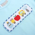Light Blue Smocked School Shirt and Shorts Set - Lil Cactus