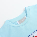 Light Blue Smocked School Shirt and Shorts Set - Lil Cactus