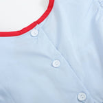 Light Blue USA Flag Smocked Dress - Lil Cactus