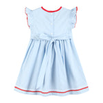 Light Blue USA Flag Smocked Dress - Lil Cactus