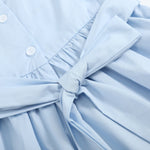 Light Blue USA Flag Smocked Dress - Lil Cactus