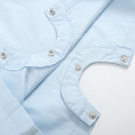 Light Blue USA Flag Smocked Shortalls - Lil Cactus