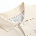 Light Brown Football Pocket Polo Golf Shirt - Lil Cactus