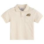 Light Brown Football Pocket Polo Golf Shirt - Lil Cactus