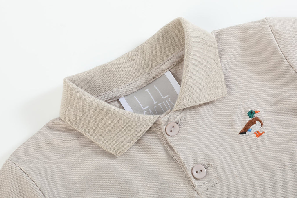 Light Brown Mallard Golf Shirt - Lil Cactus