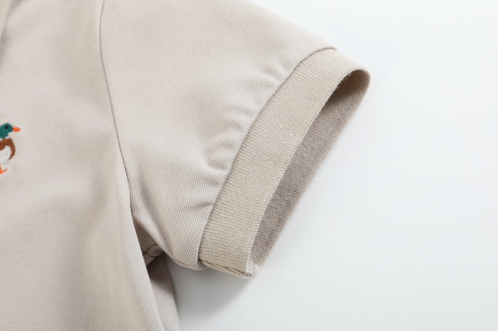 Light Brown Mallard Golf Shirt - Lil Cactus