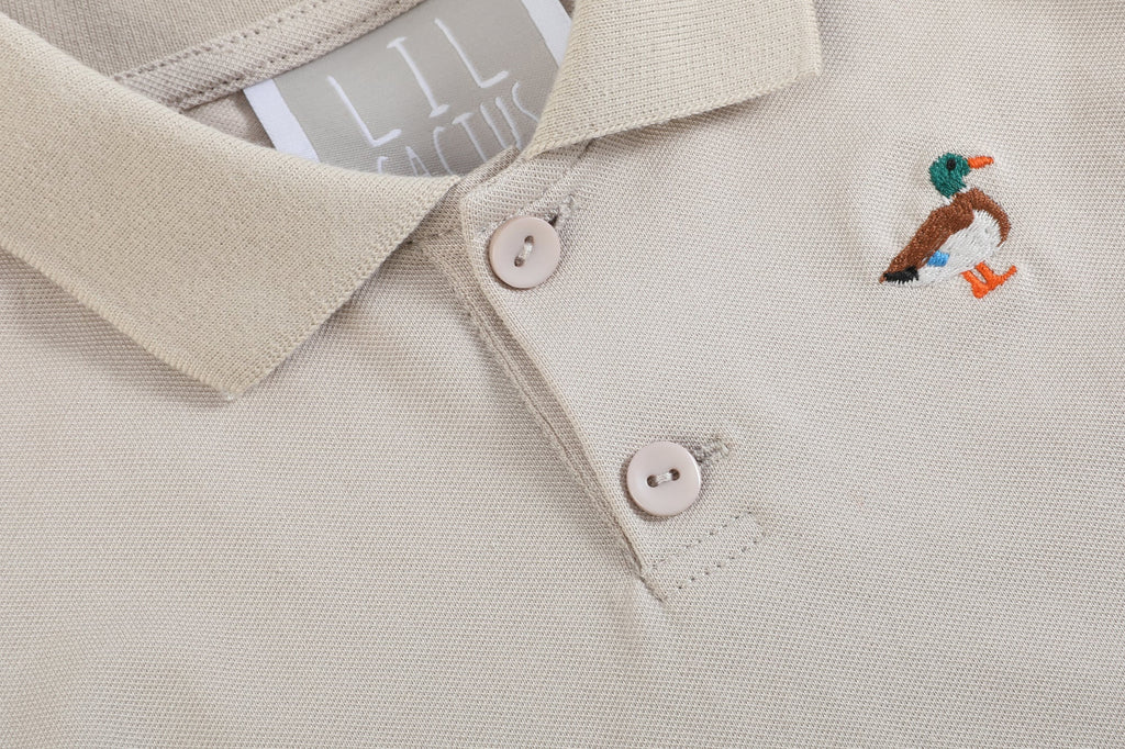 Light Brown Mallard Golf Shirt - Lil Cactus