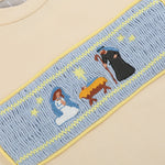Light Brown Nativity Smocked Shirt and Blue Pants - Lil Cactus