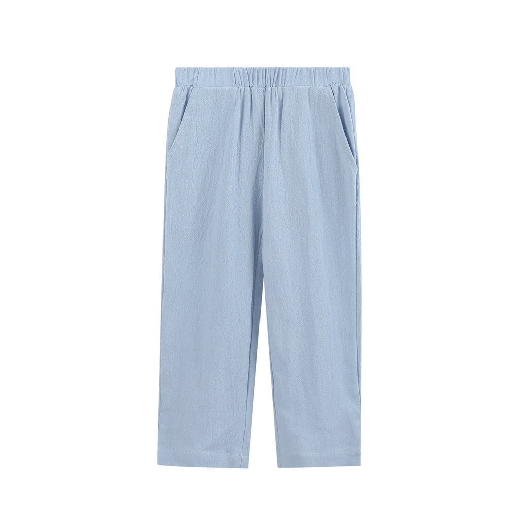 Light Brown Nativity Smocked Shirt and Blue Pants - Lil Cactus