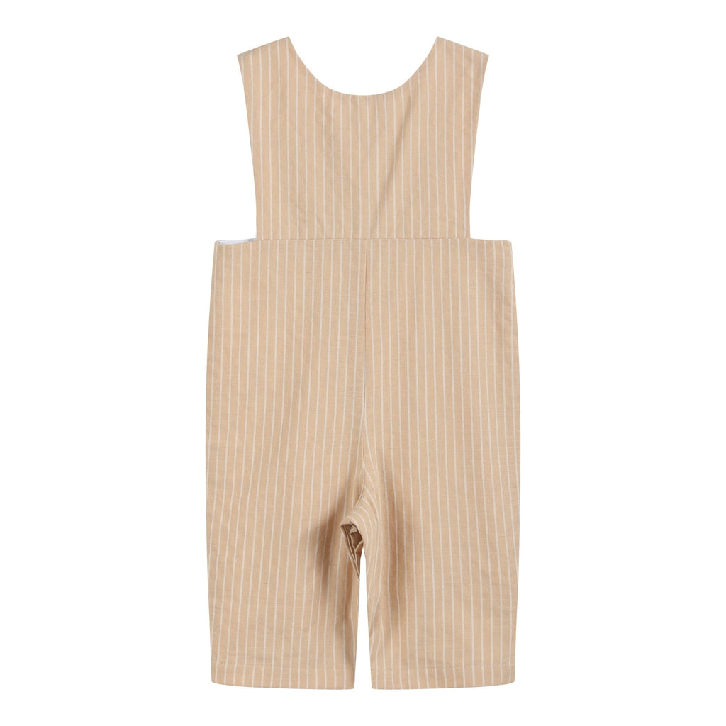 Light Brown Pinstripe Smocked Jon Jons - Lil Cactus