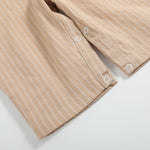 Light Brown Pinstripe Smocked Jon Jons - Lil Cactus