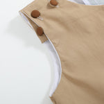 Light Brown Pumpkin Football Truck Overalls - Lil Cactus