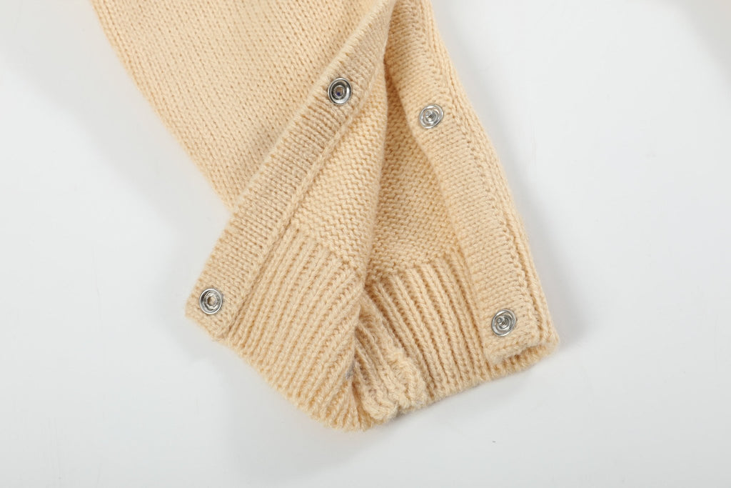 Light Brown Pumpkin Knit Romper - Lil Cactus