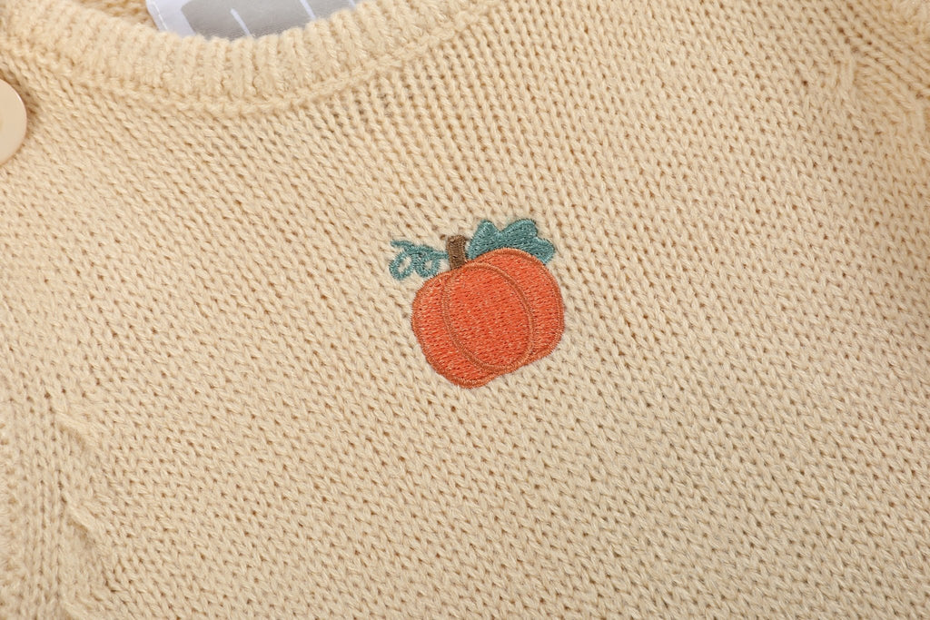Light Brown Pumpkin Knit Romper - Lil Cactus