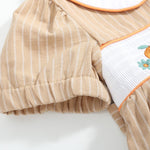 Light Brown Pumpkin Smocked Collared Dress - Lil Cactus