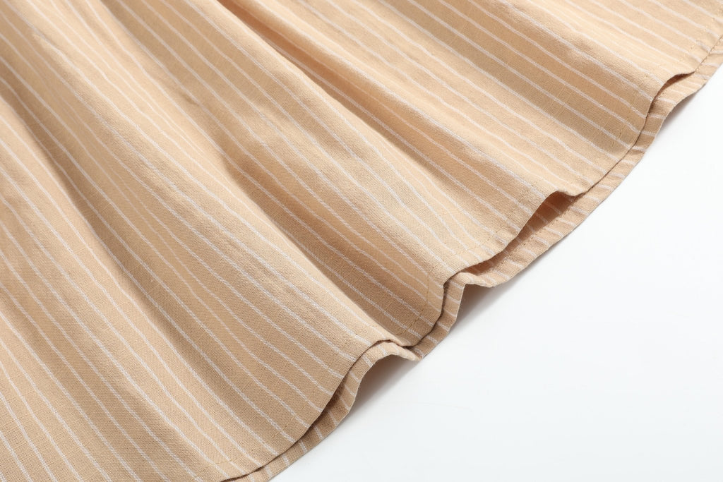 Light Brown Pumpkin Smocked Collared Dress - Lil Cactus