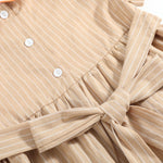 Light Brown Pumpkin Smocked Collared Dress - Lil Cactus