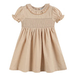 Light Brown Smocked Ruffle Dress - Lil Cactus