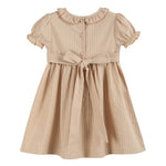 Light Brown Smocked Ruffle Dress - Lil Cactus