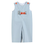 Light Gray 'Boo' Applique Overalls - Lil Cactus
