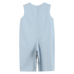 Light Gray 'Boo' Applique Overalls - Lil Cactus