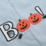 Light Gray 'Boo' Applique Overalls - Lil Cactus