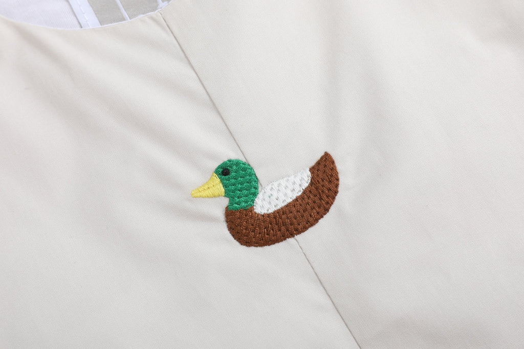 Light Gray Mallard Duck Overalls - Lil Cactus