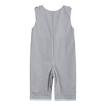 Light Gray Mallard Smocked Overalls - Lil Cactus