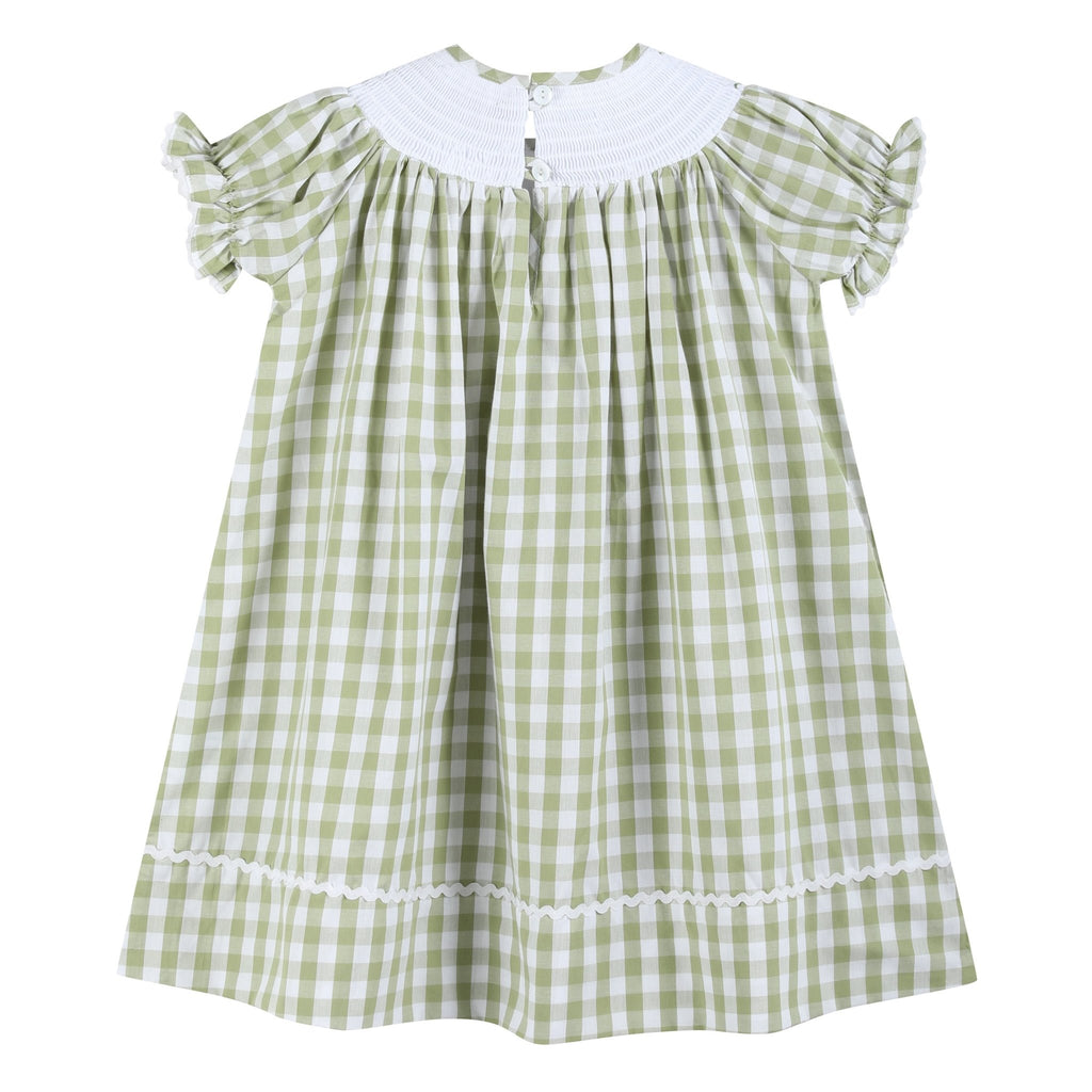 Light Green Alligator Smocked Bishop Dress - Lil Cactus