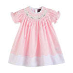 Light Pink Easter Bunny Smocked Bishop Dress - Lil Cactus