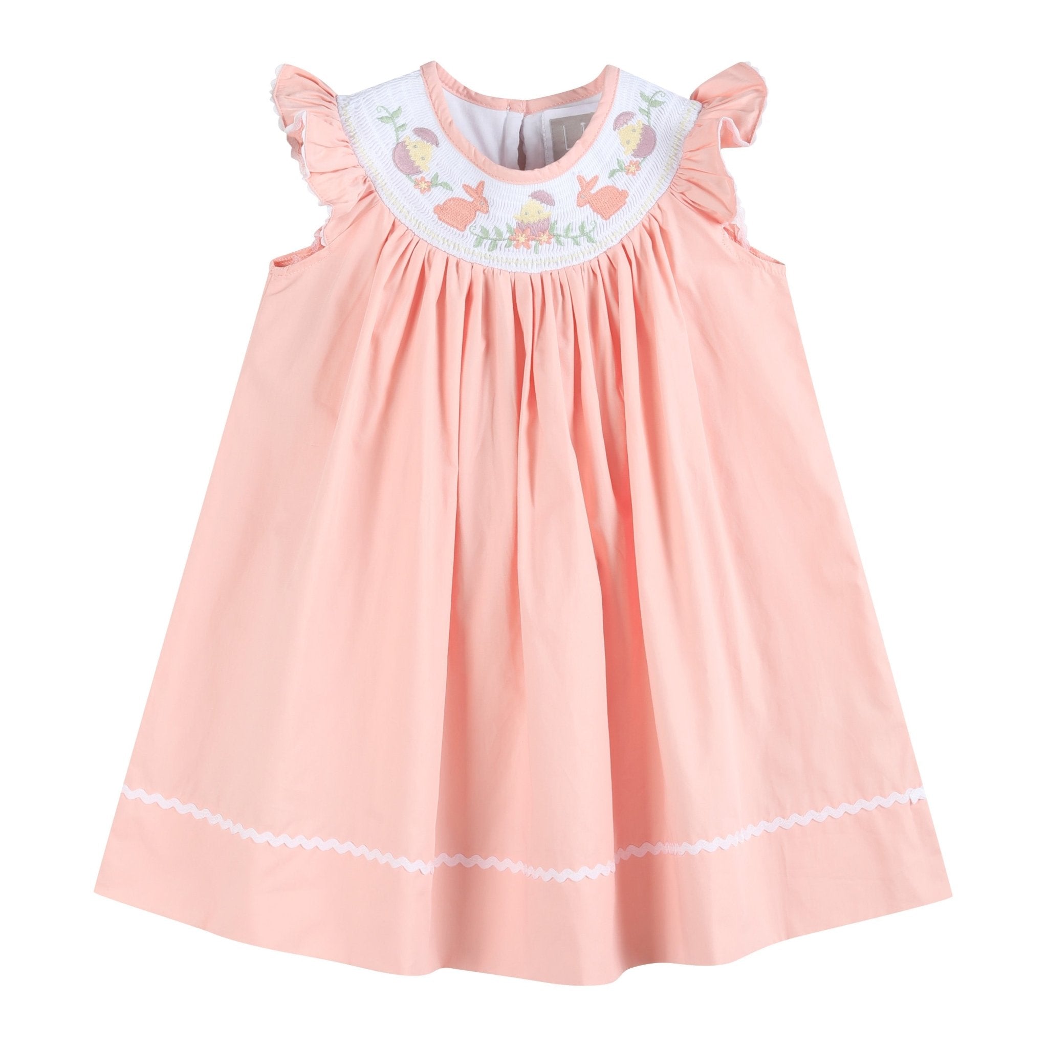 chinese dress ladies Light Pink Easter Smocked Bishop Dress