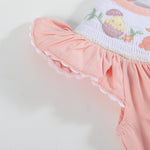 Light Pink Easter Smocked Flutter Romper - Lil Cactus