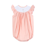 Light Pink Easter Smocked Flutter Romper - Lil Cactus