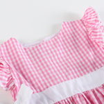 Light Pink Gingham A - Line Dress - Lil Cactus