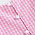Light Pink Gingham A - Line Dress - Lil Cactus
