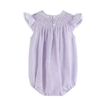 Light Purple Seersucker Bunny Smocked Romper - Lil Cactus