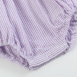 Light Purple Seersucker Bunny Smocked Romper - Lil Cactus