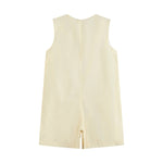 Light Yellow Bunny Shortalls - Lil Cactus