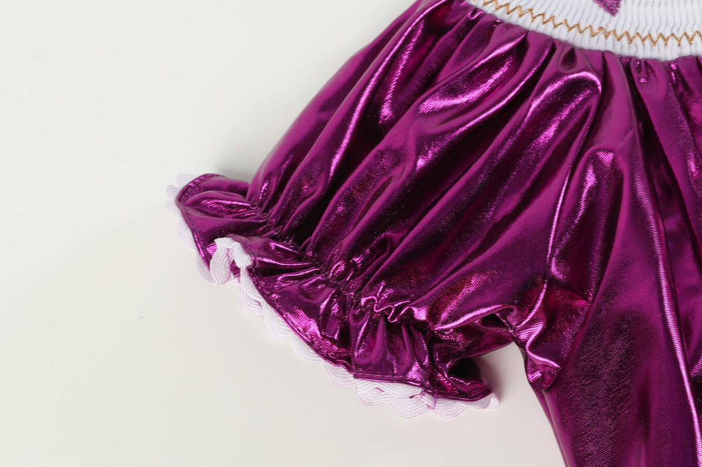 Limited Edition - Louisiana Purple and Gold Star Bishop Dress - Lil Cactus