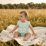 Mint Green Ruffle Jumper Romper - Lil Cactus