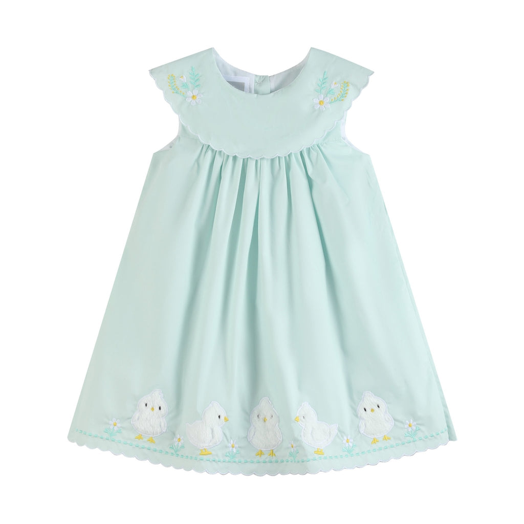 slim fit dress slacks Soft Green Smocked Easter Dress main image 0