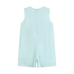 Misty Blue Fuzzy Lamb Shortalls - Lil Cactus
