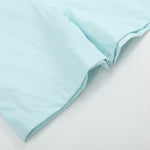 Misty Blue Fuzzy Lamb Shortalls - Lil Cactus